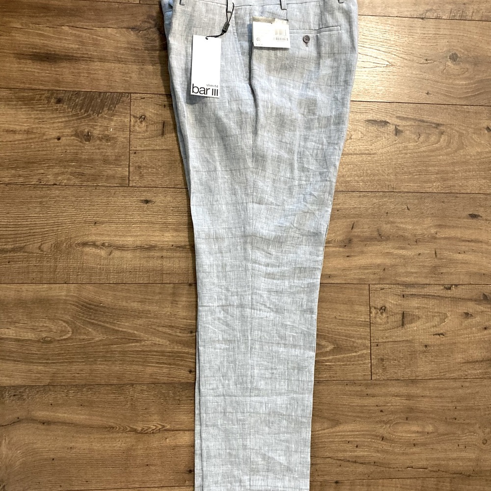 Mens Linen Slim Fit Bar 111 trousers